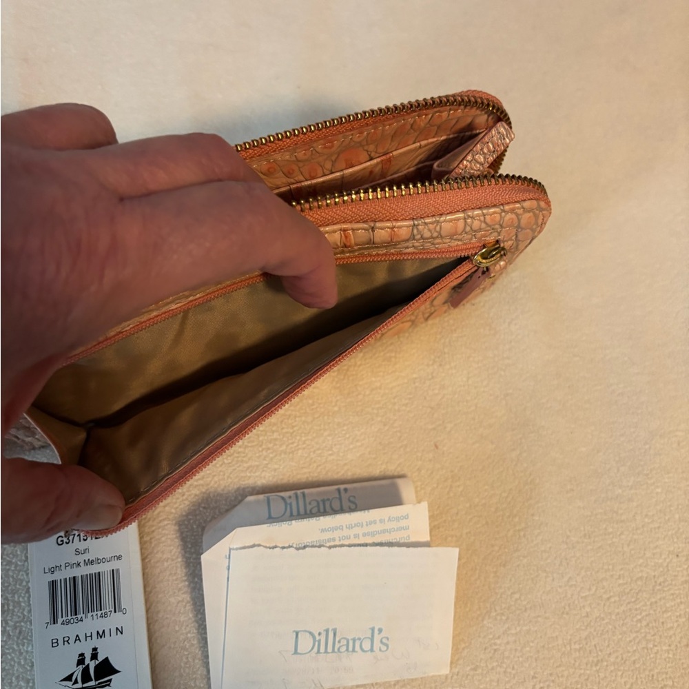 Brahmin Blush Crocodile Embossed Wallet - Picture 4 of 8
